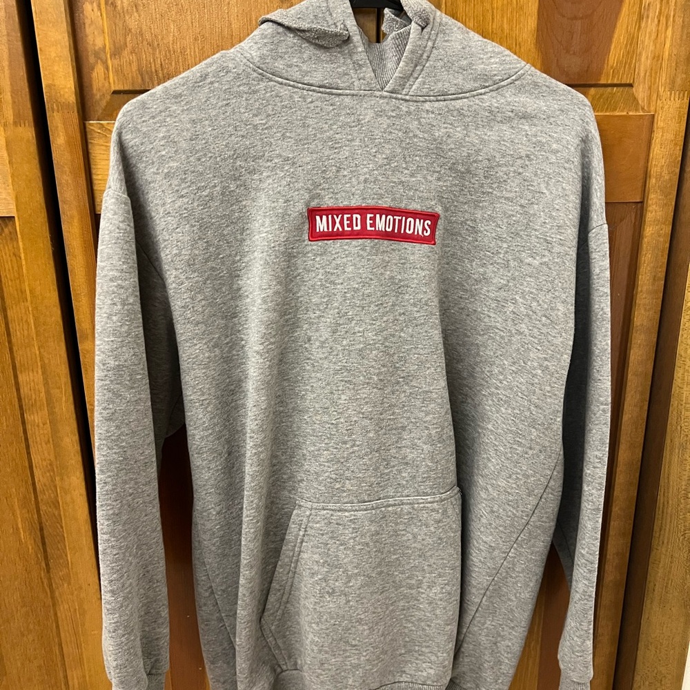 Forever 21 Grey Hoodie with Red Accent